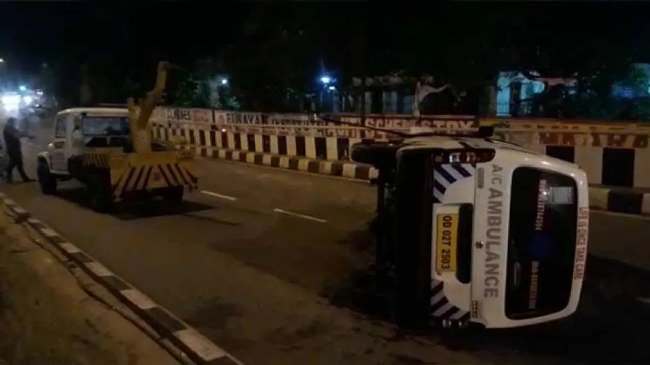 Close Shave For COVID-19 Patients As Ambulance Overturns In Odisha