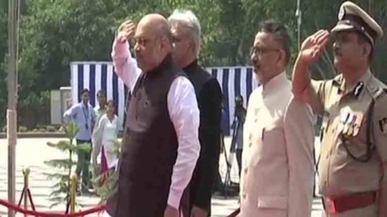 HM Shah visits National Police Memorial