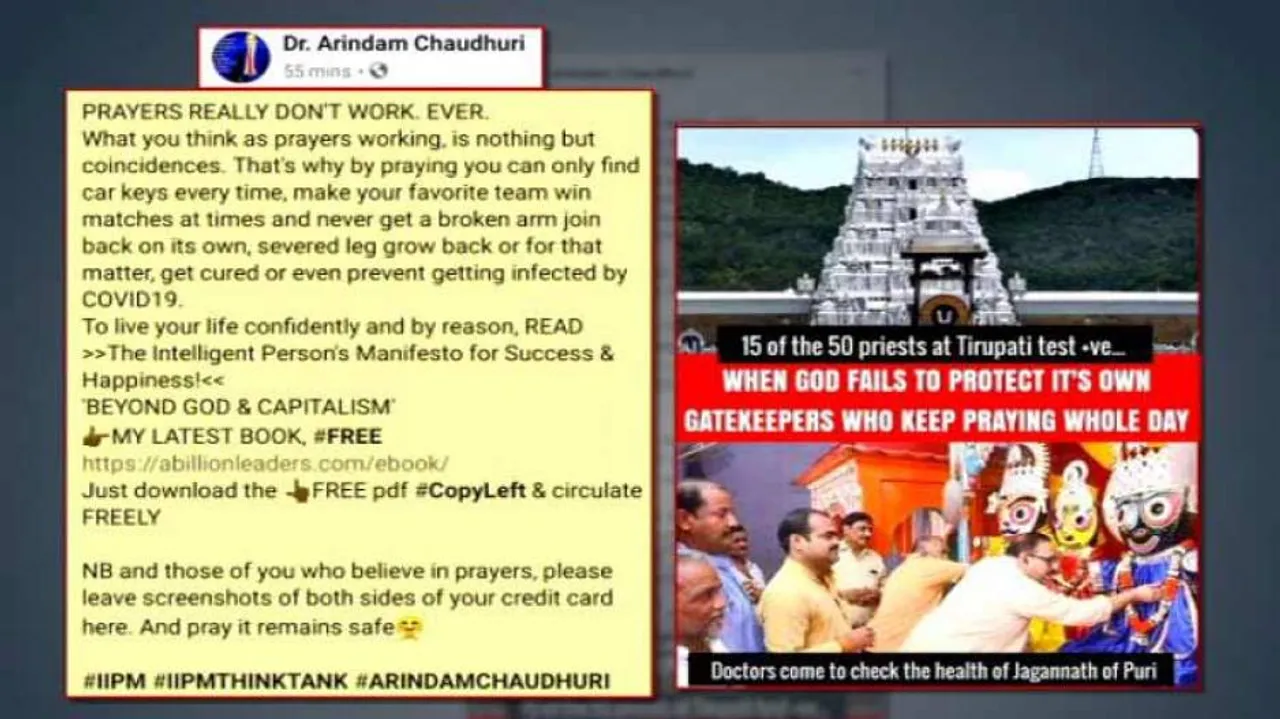 IIPM Think Tank Director’s Social Media Post On Hindu Deities Sparks Row