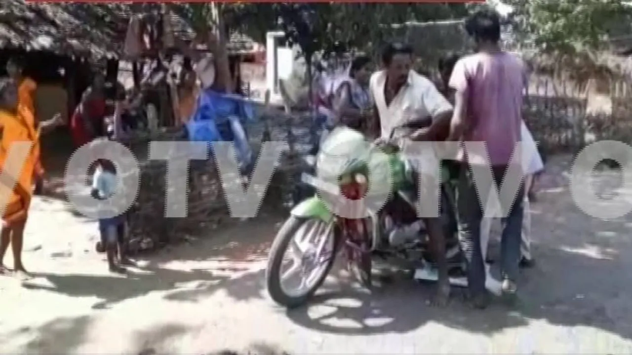 Denied hearse van, kin carry body of man on bike