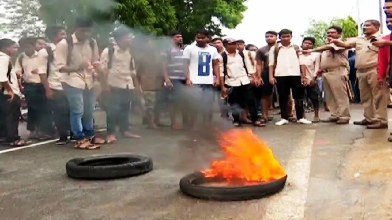 College girl run over by truck; locals stage protest