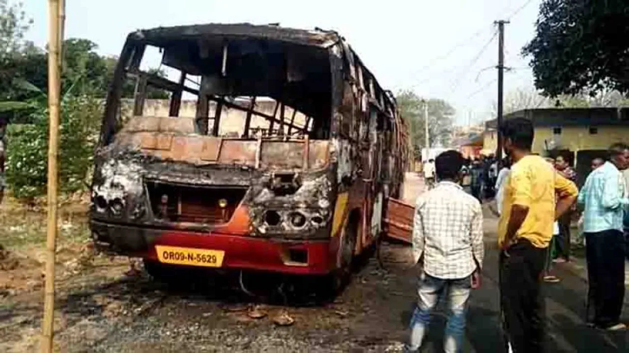 Youth burnt alive as marriage party bus catches fire
