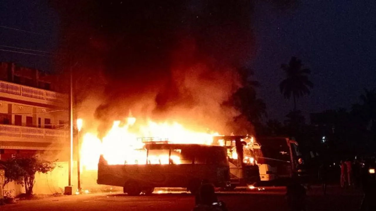 Odisha: 3 Buses Gutted In Fire At Puri Bus Stand