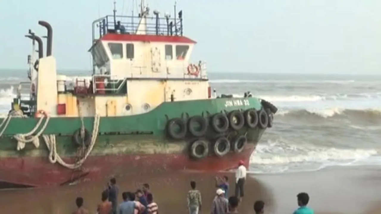 Malaysian cargo ship develops technical snag, drifts ashore Chilika lake in Odisha