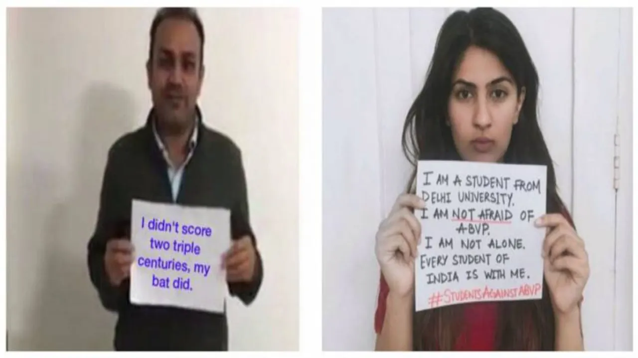 Twitter turns battleground after Sehwag tweet mocks DU student