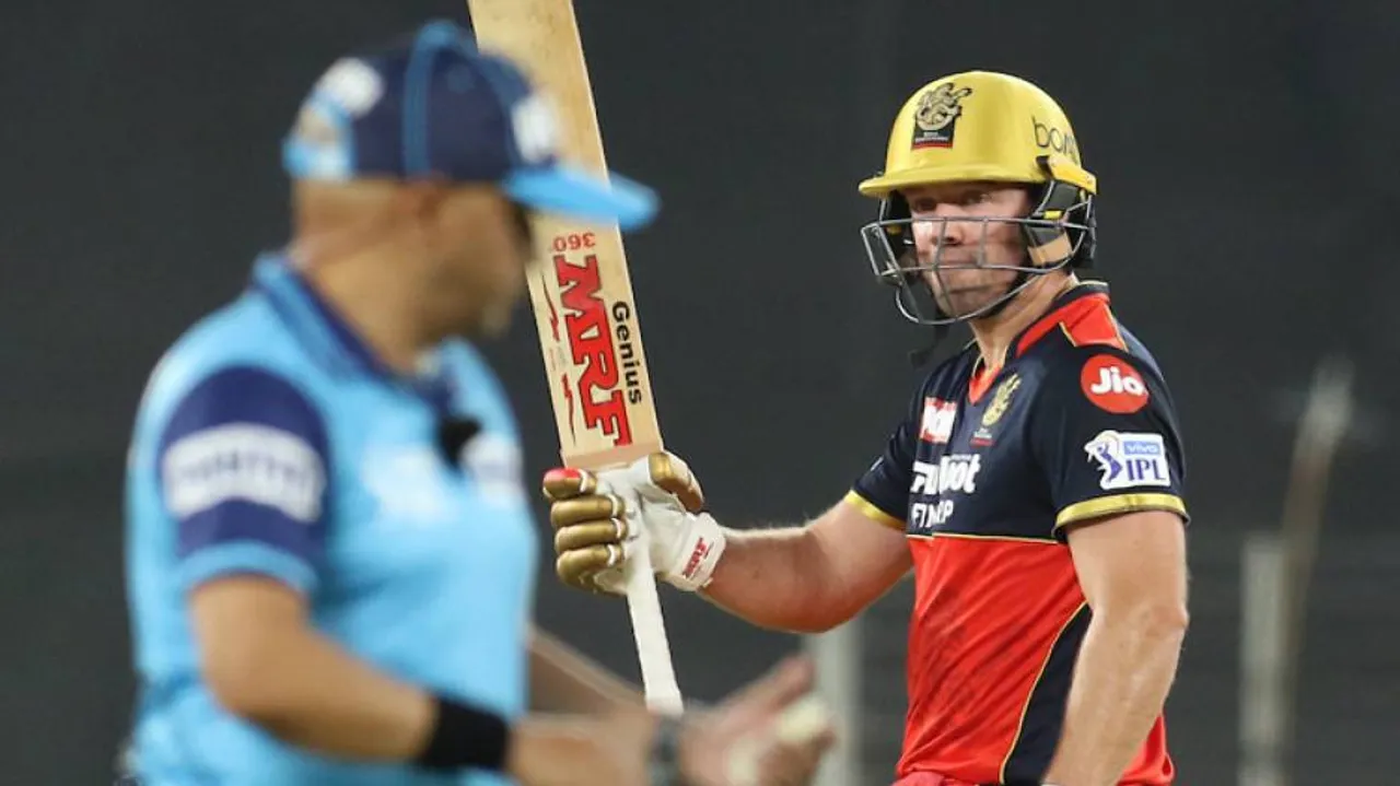 IPL 2021: RCB Ride On de Villiers' Unbeaten 75 To Score 171/5 Against DC