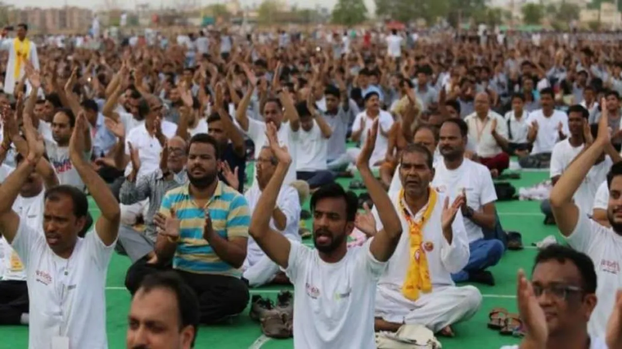 Kota creates world record with 2 lakh people performing yoga