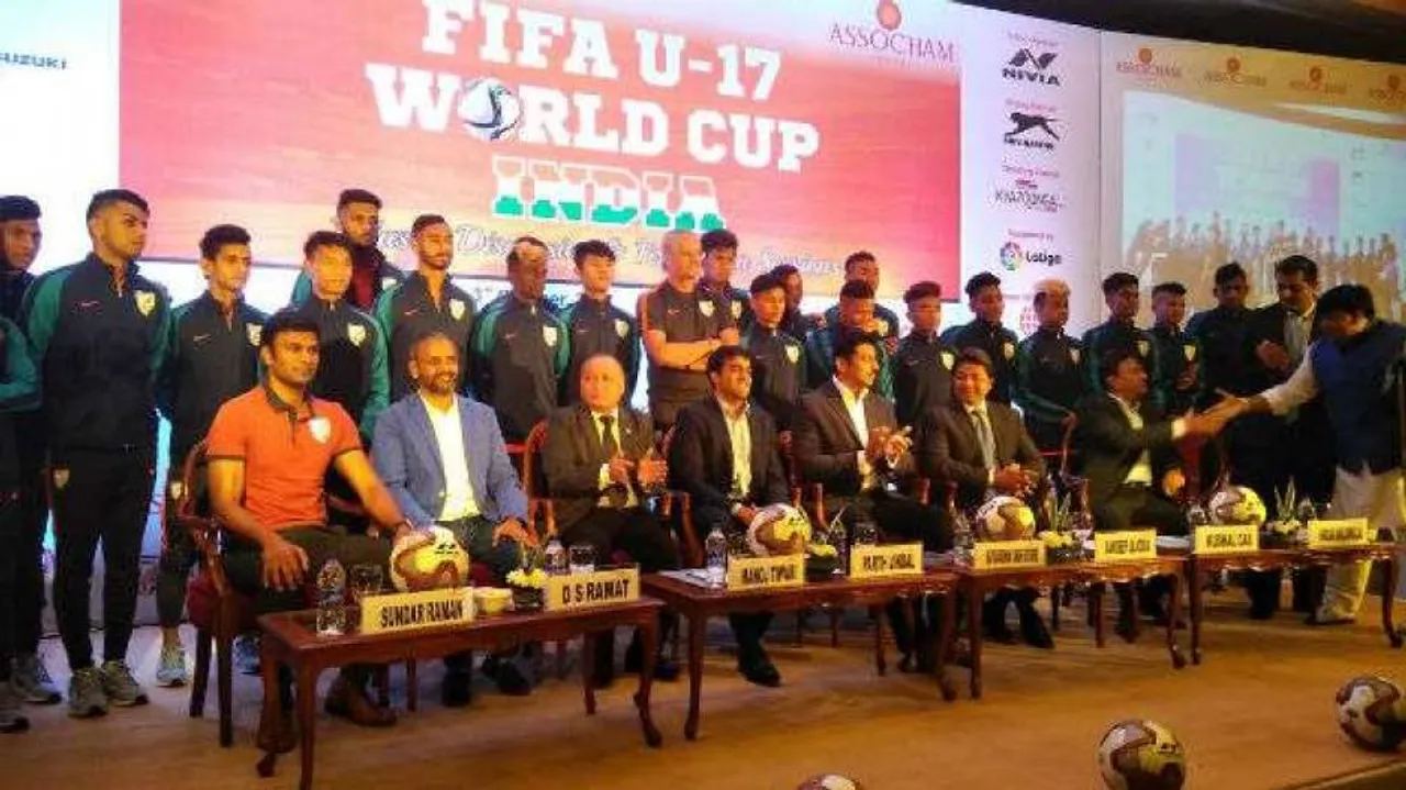 India U-17 footballers meet Sports Minister Rathore