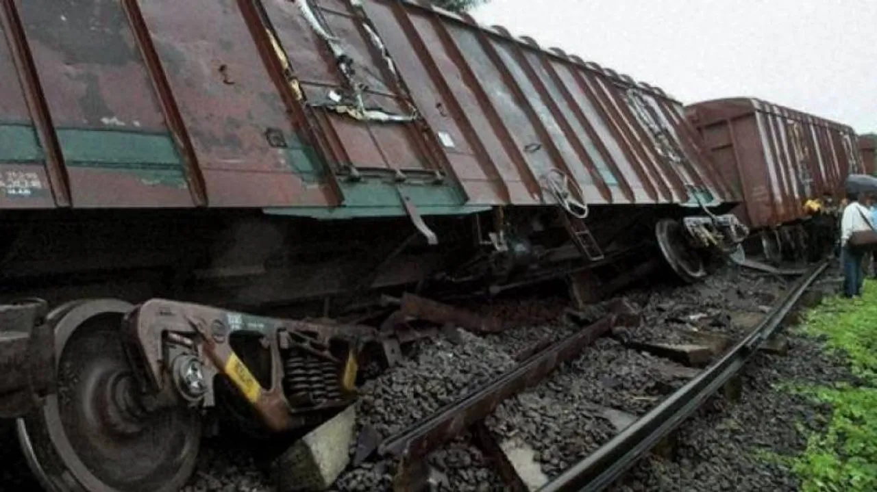 Three coaches of goods train derail in UP