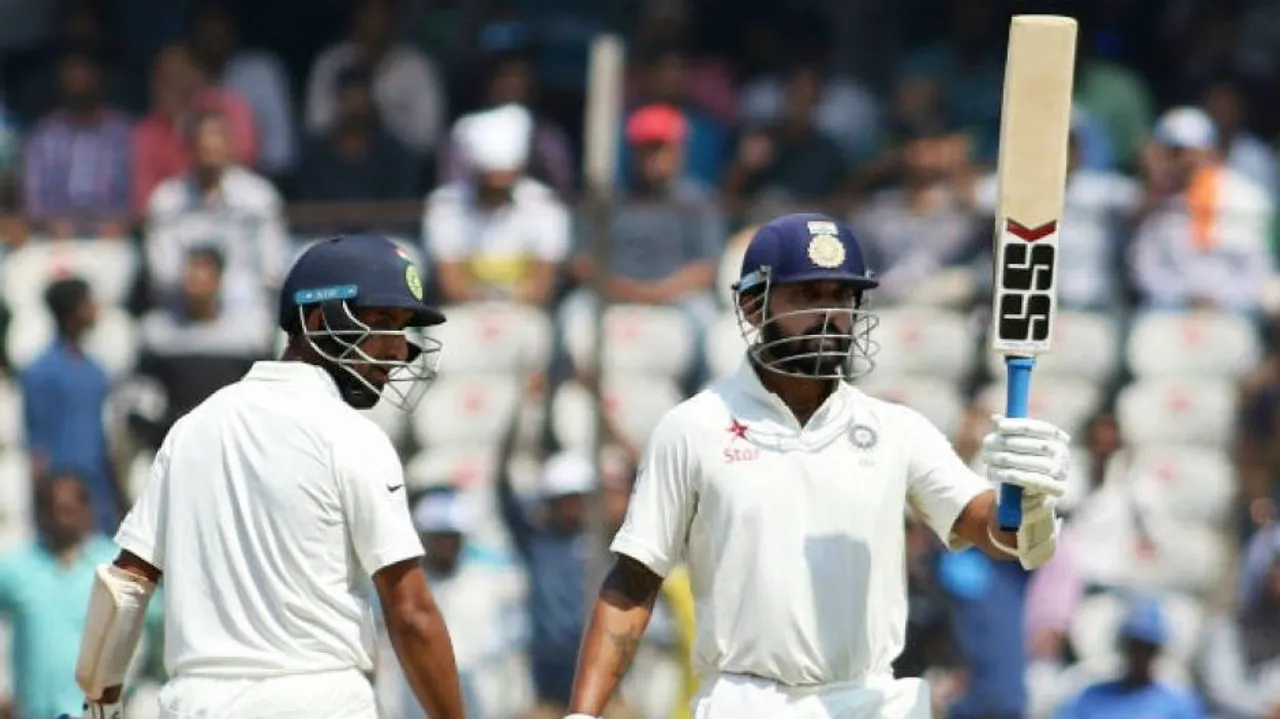 Pujara, Vijay hit centuries; India in commanding position