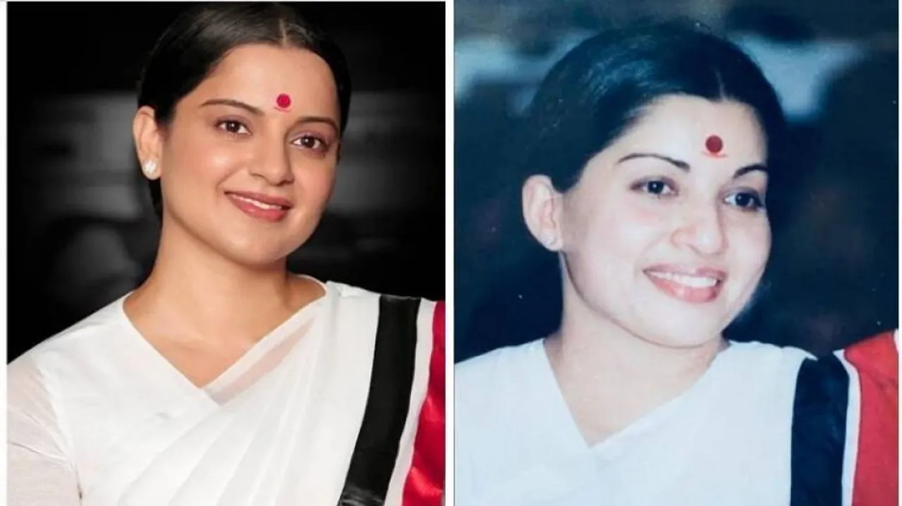 Kangana Ranaut Resumes Shoot In Jayalalithaa's Avatar, See Pictures From 'Thalaivi' Set