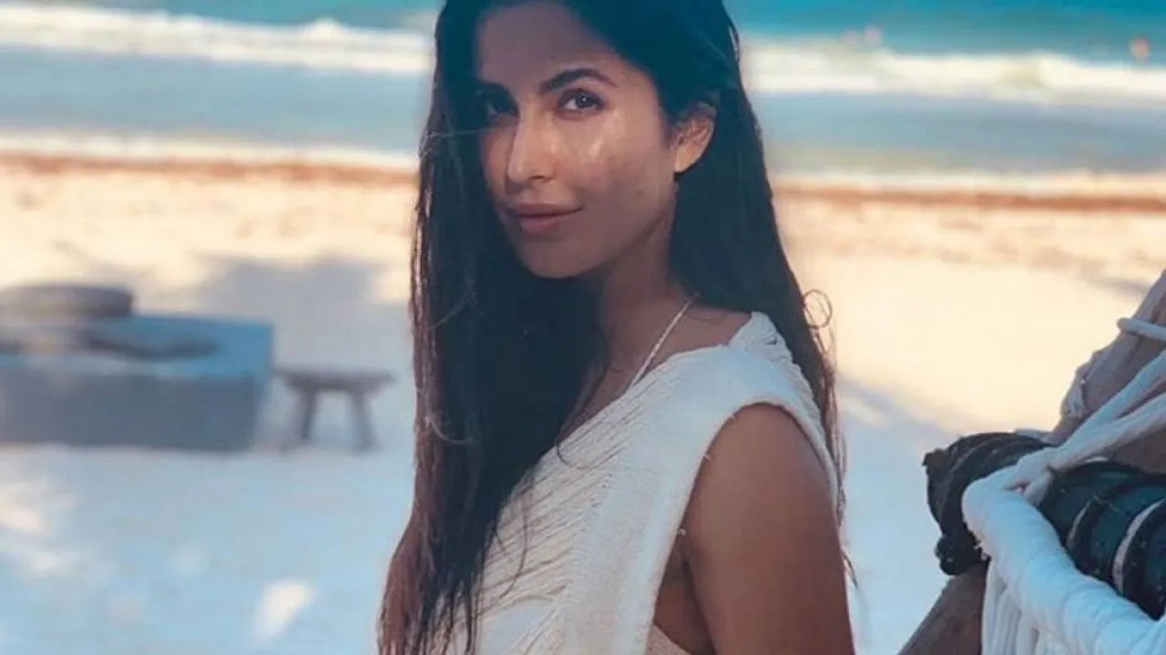 Katrina oozes oomph in white swimsuit on 36th b'day