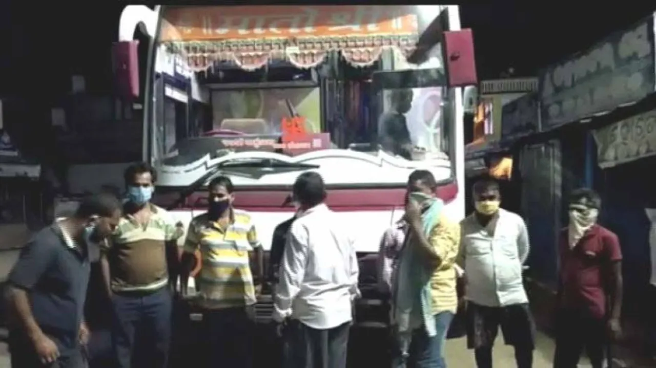 Surat Bus Carrying Labourers From Odisha Detained