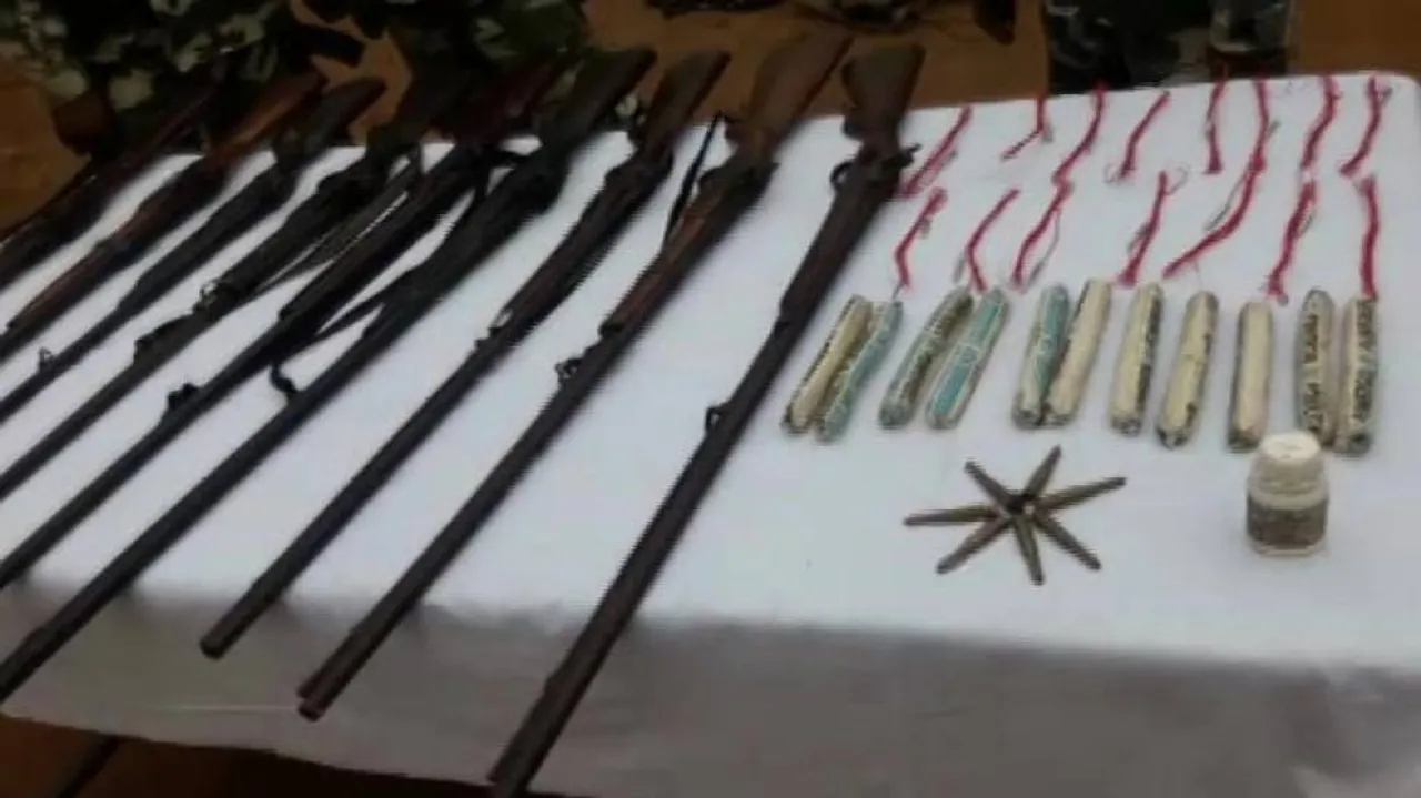 Huge Cache Of Weapons, Maoist Articles Seized After Combing Operations In Odisha-Andhra Border