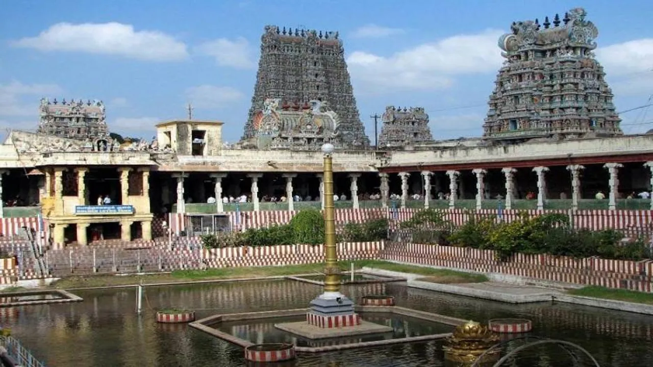 Fire in Meenakshi Amman temple complex damages shops