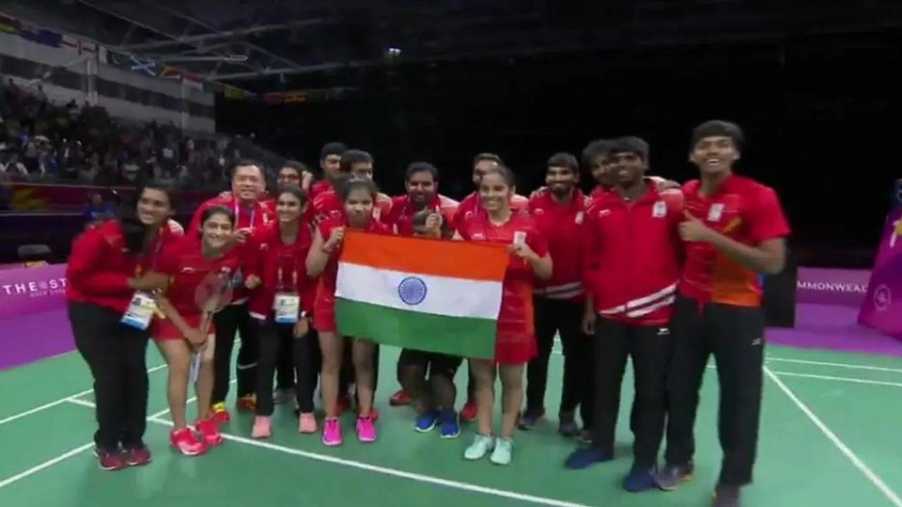 India's mixed badminton team wins maiden CWG gold