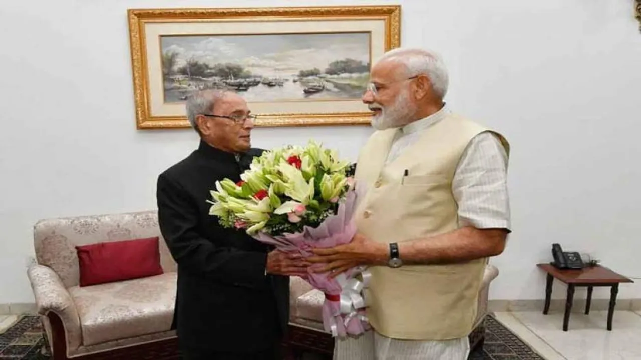Modi meets ex-President Pranab Mukherjee  