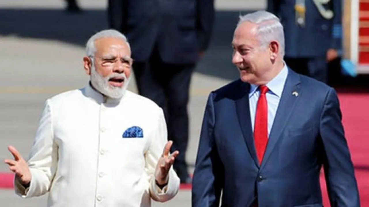 Modi lands in Tel Aviv, warmly welcomed by Netanyahu