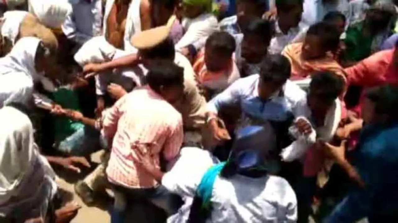Protests erupt over police inaction against MLA who forced official to do sit-ups