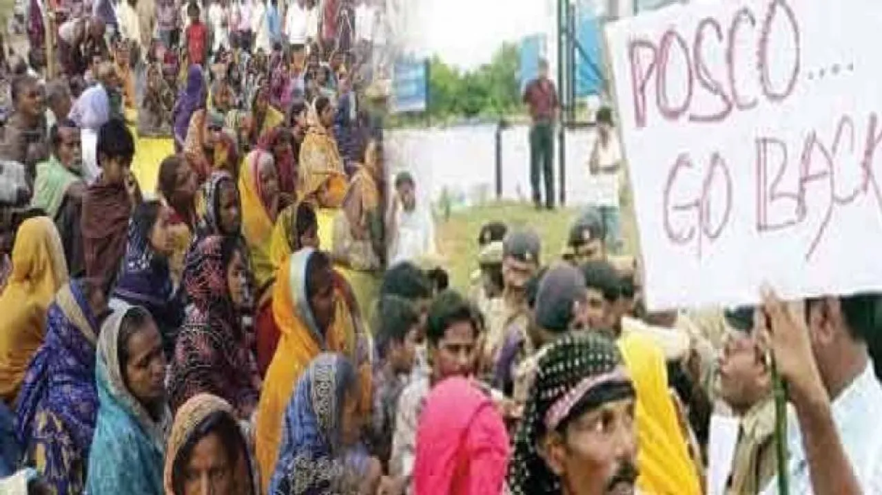 Anti-displacement activists protest MoEF clearance to Posco