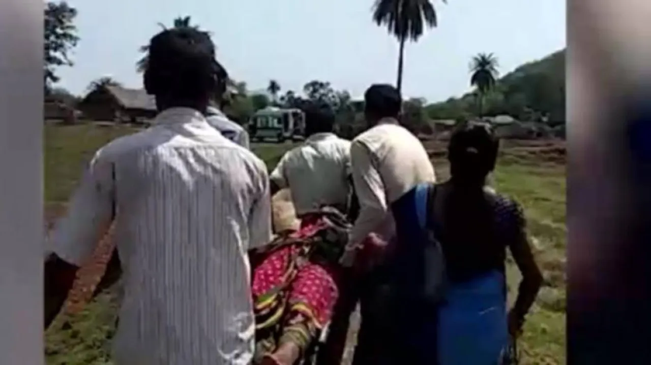 Pregnant Woman Carried On Stretcher For 1 km, Delivers Baby In Ambulance