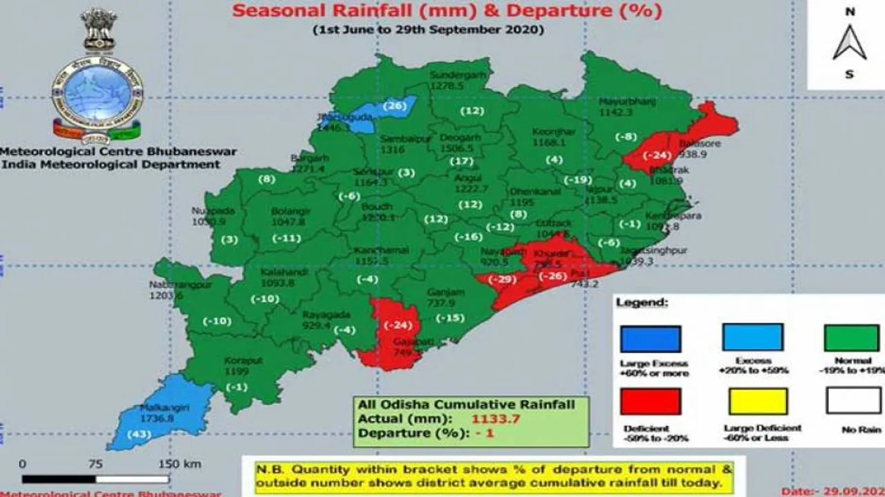 Set For Monsoon Withdrawal, 4 Odisha Districts Still Under Rainfall Crunch
