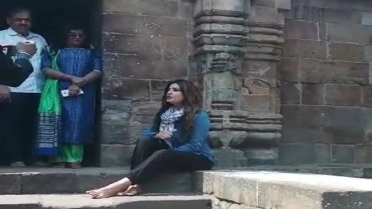 Not aware of mobile ban in Lingaraj temple: Raveena Tandon