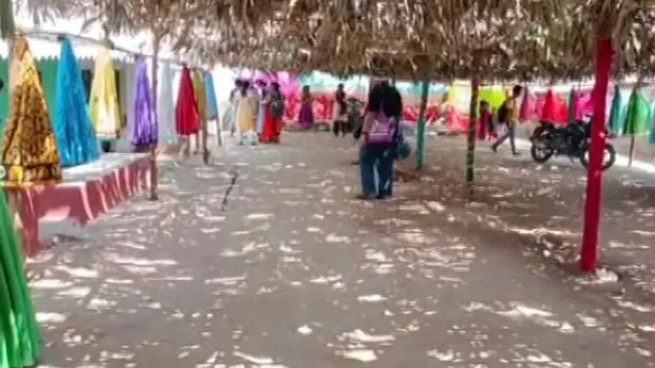 Odisha village turned into marriage venue with hundreds of sarees 