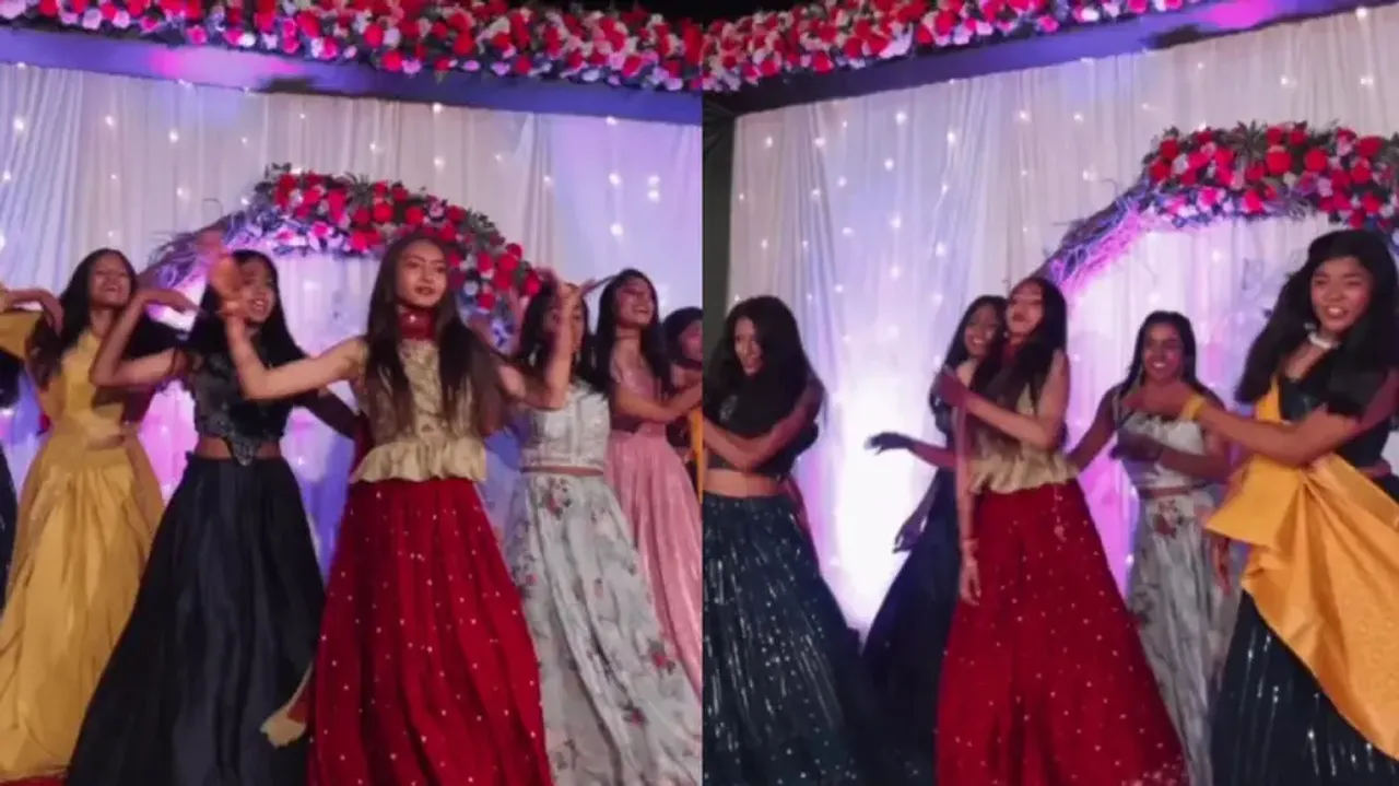 Girl squad steals the show at wedding with sizzling dance moves 