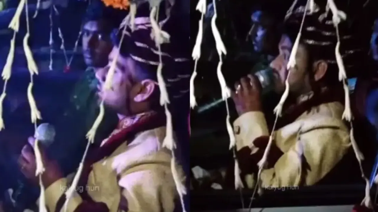 Groom turning singer for his baarat