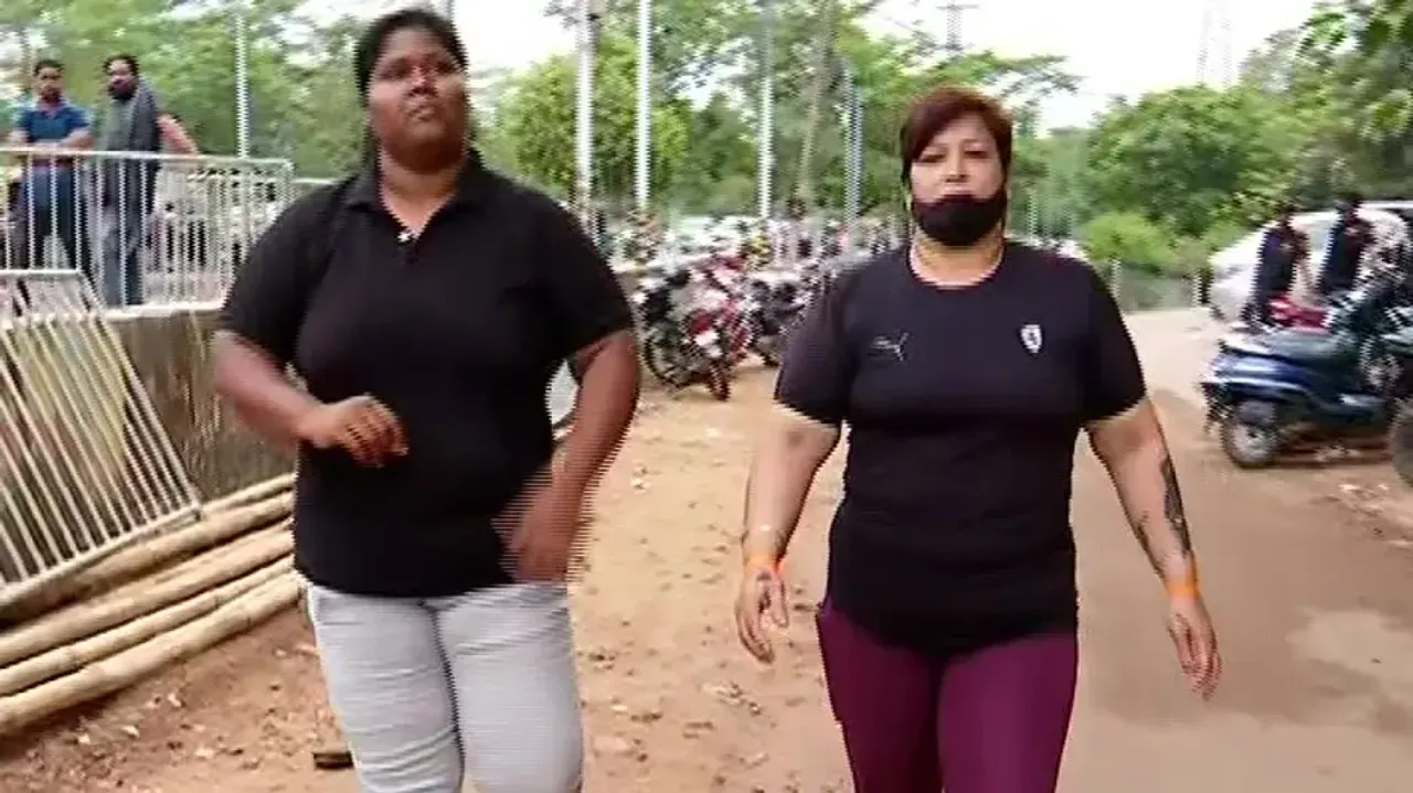 Female bouncers Laxmipriya and Pratima