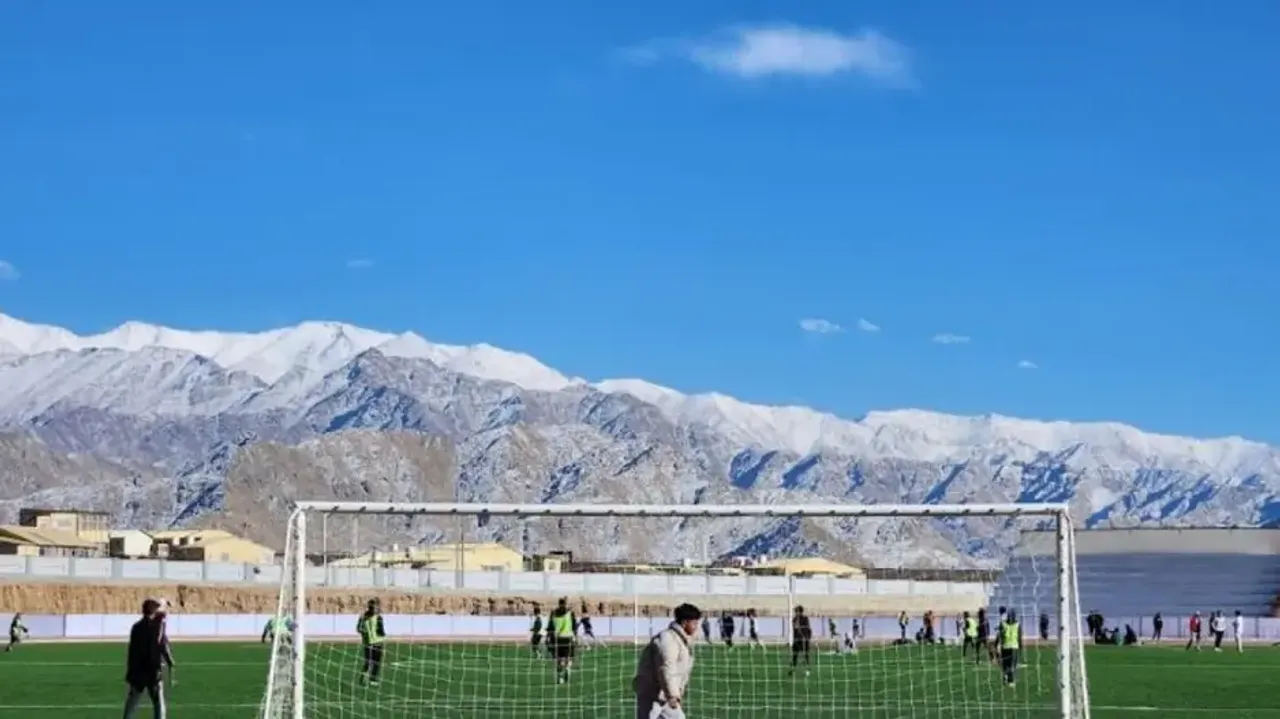 Anand Mahindra shares breathtaking pics of India’s highest football stadium in Ladakh