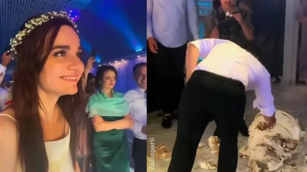 Bride shocked as hotel staff drops wedding cake, groom does the unexpected