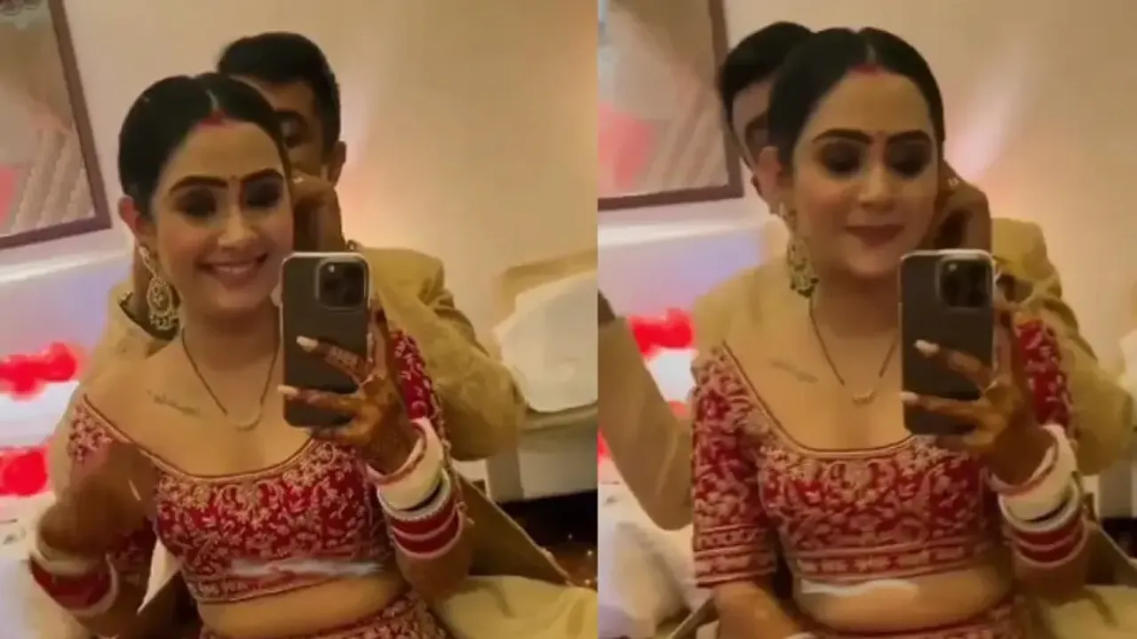 ‘What happens on first night?’ Bride shares cute bedroom video with husband; watch
