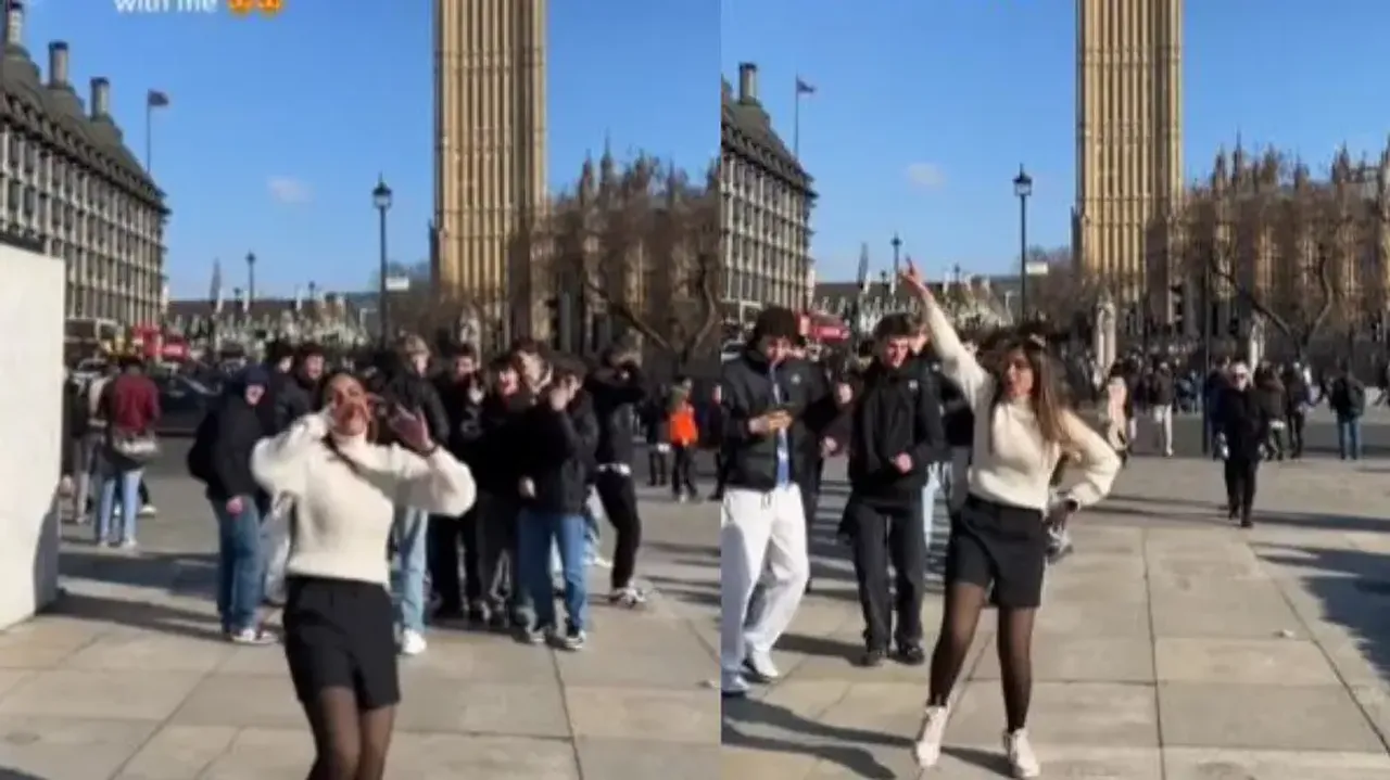 Beautiful girl dances to Kangana Ranaut’s ‘London Thumakda’, crowd joins