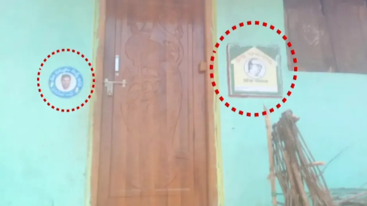 Jagan Reddy's Poster Pasted On Odisha Awas Homes