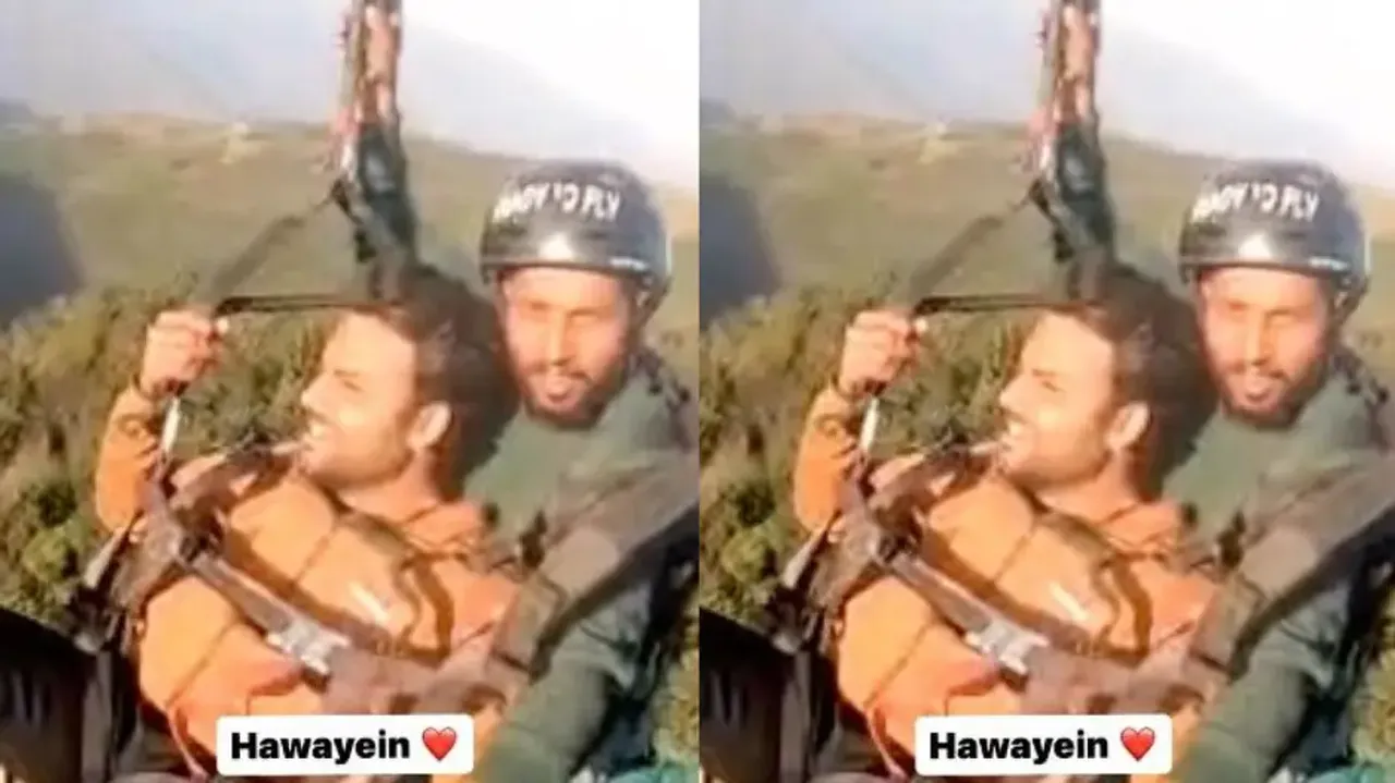 Youths sing Arijit Singh’s ‘Hawayein’ from Shah Rukh Khan’s movie while paragliding – Watch