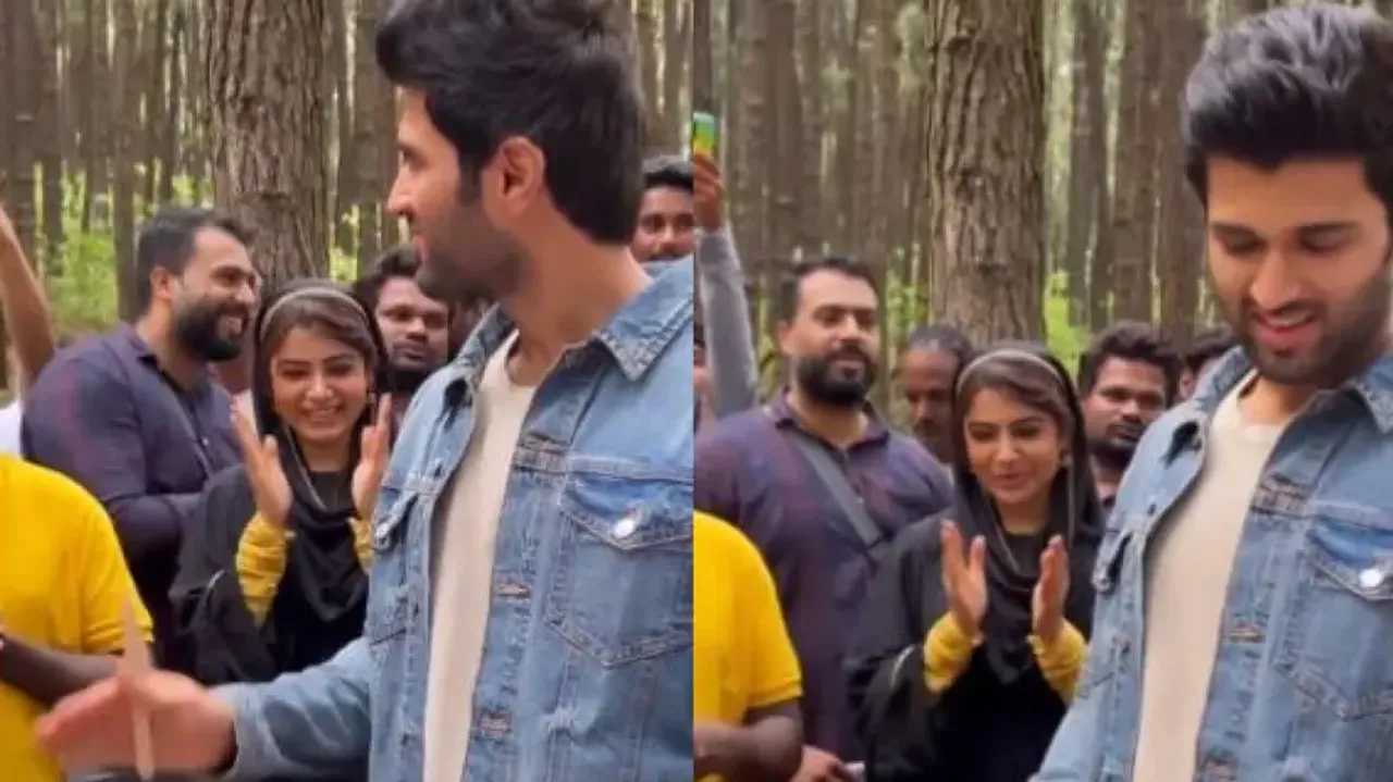Vijay Deverakonda spotted celebrating birthday with Samantha in Kashmir – Watch