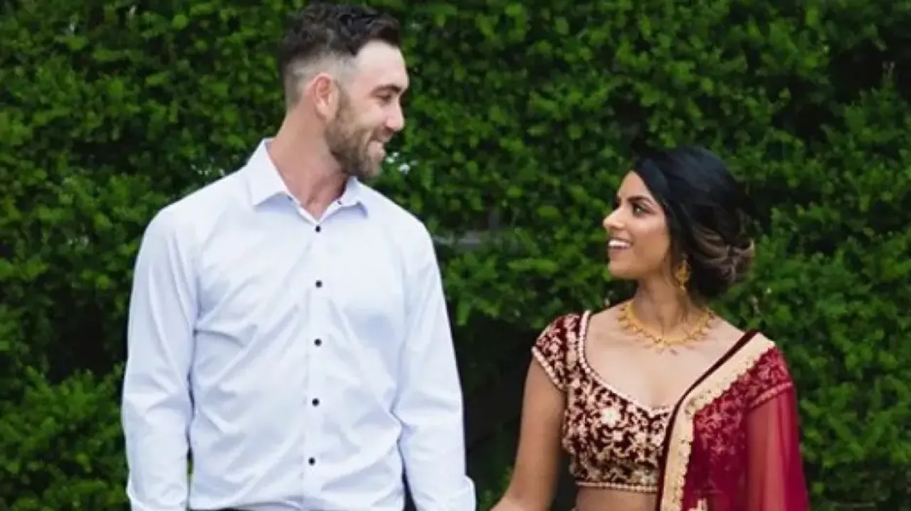 Glenn Maxwell with wife Vini Raman