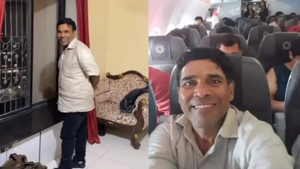 Youth takes father on his first flight, his priceless reaction will bring tears to your eyes
