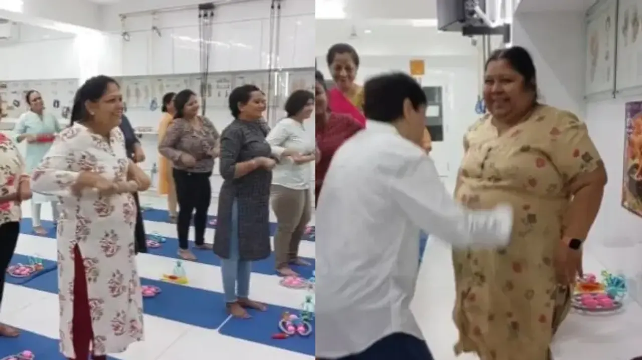 Trainer instructs to roll ‘belan’ on belly to reduce stomach fat; internet in splits