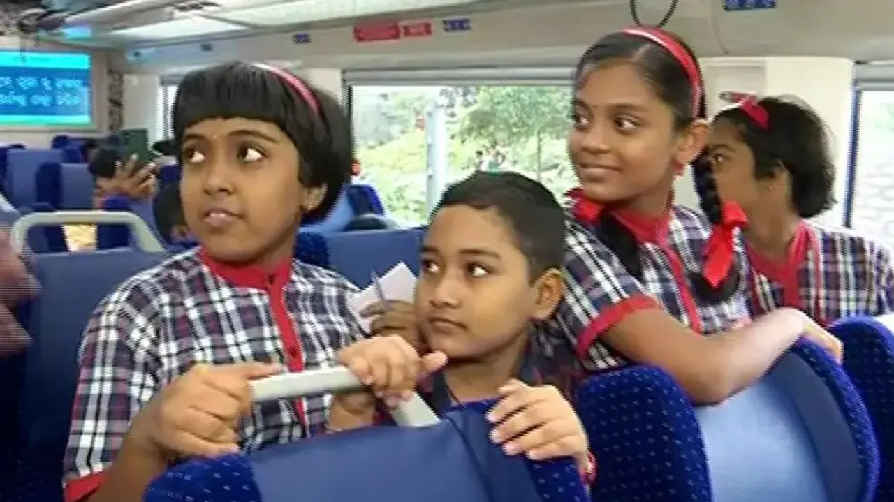 Students travelling on Vande Bharat Express
