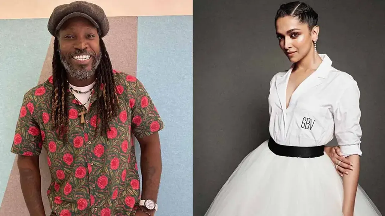 Chris Gayle and Deepika Padukone