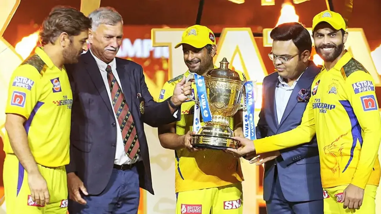 Ambati Rayudu poses with IPL 2023 trophy