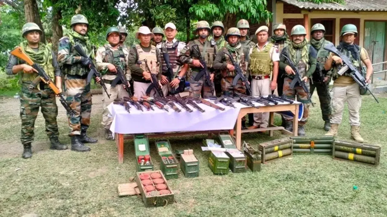 Manipur: Security forces recover 40 looted sophisticated arms
