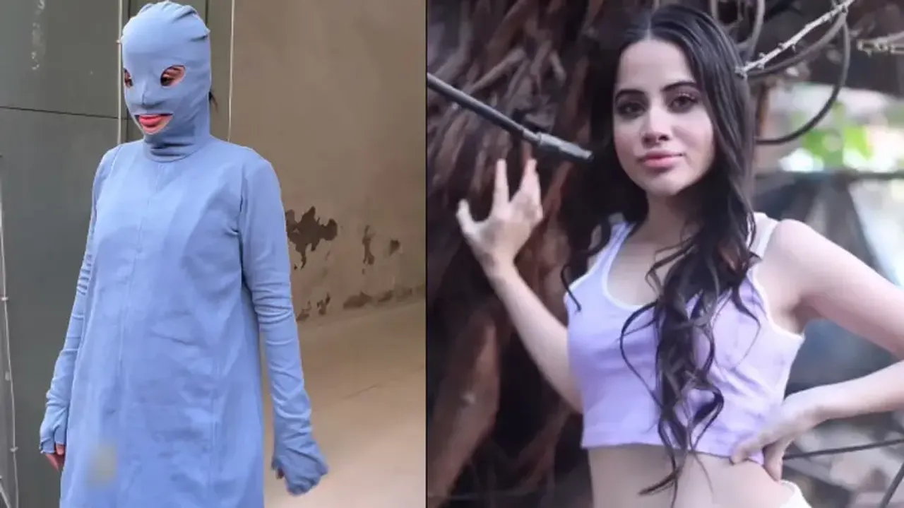 Urfi Javed shocks in new bizarre outfit, gets trolled for fully covering her body; watch