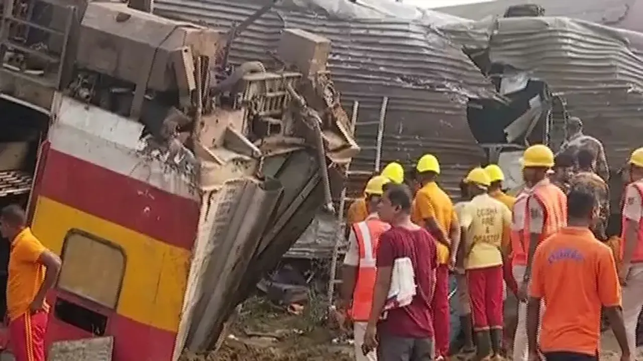 Fire Fighters During Rescue Operation At Balasore