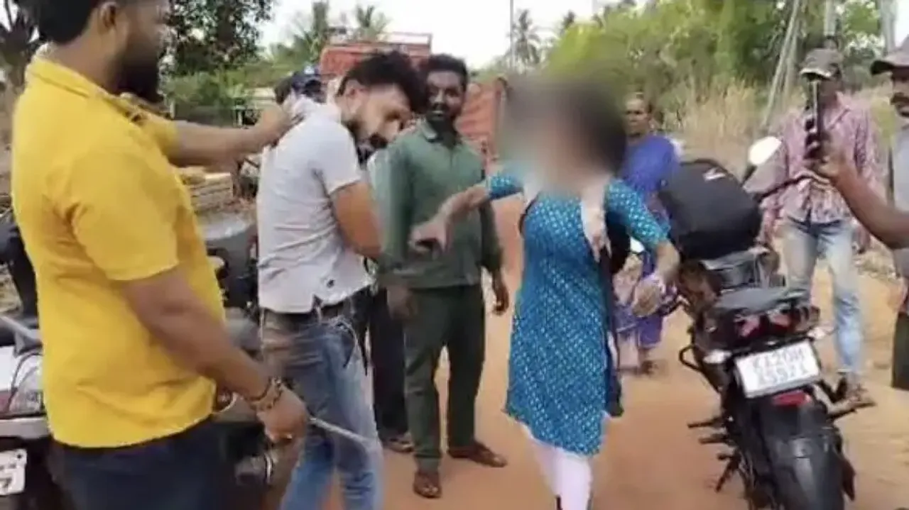 College girl beats man with slippers for stalking, harassing her – Watch