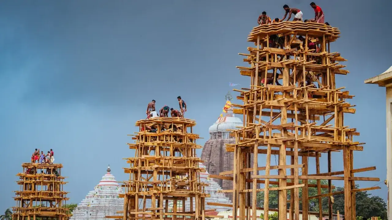 Chariot construction work underway in Puri