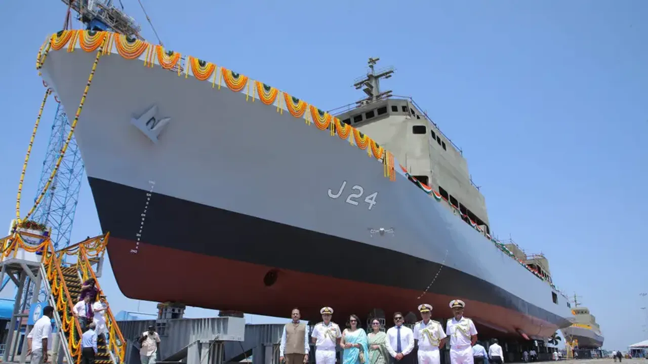 Fourth warship of Indian Navy 'Sanshodhak' launched